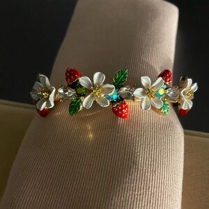 Betsey Johnson Floral and Strawberry Bracelet